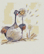 Load image into Gallery viewer, Guinea and hen Cross-stitch patterns to download via email