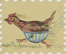 Load image into Gallery viewer, Guinea and hen Cross-stitch patterns to download via email