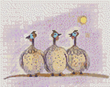 Load image into Gallery viewer, Guinea and hen Cross-stitch patterns to download via email