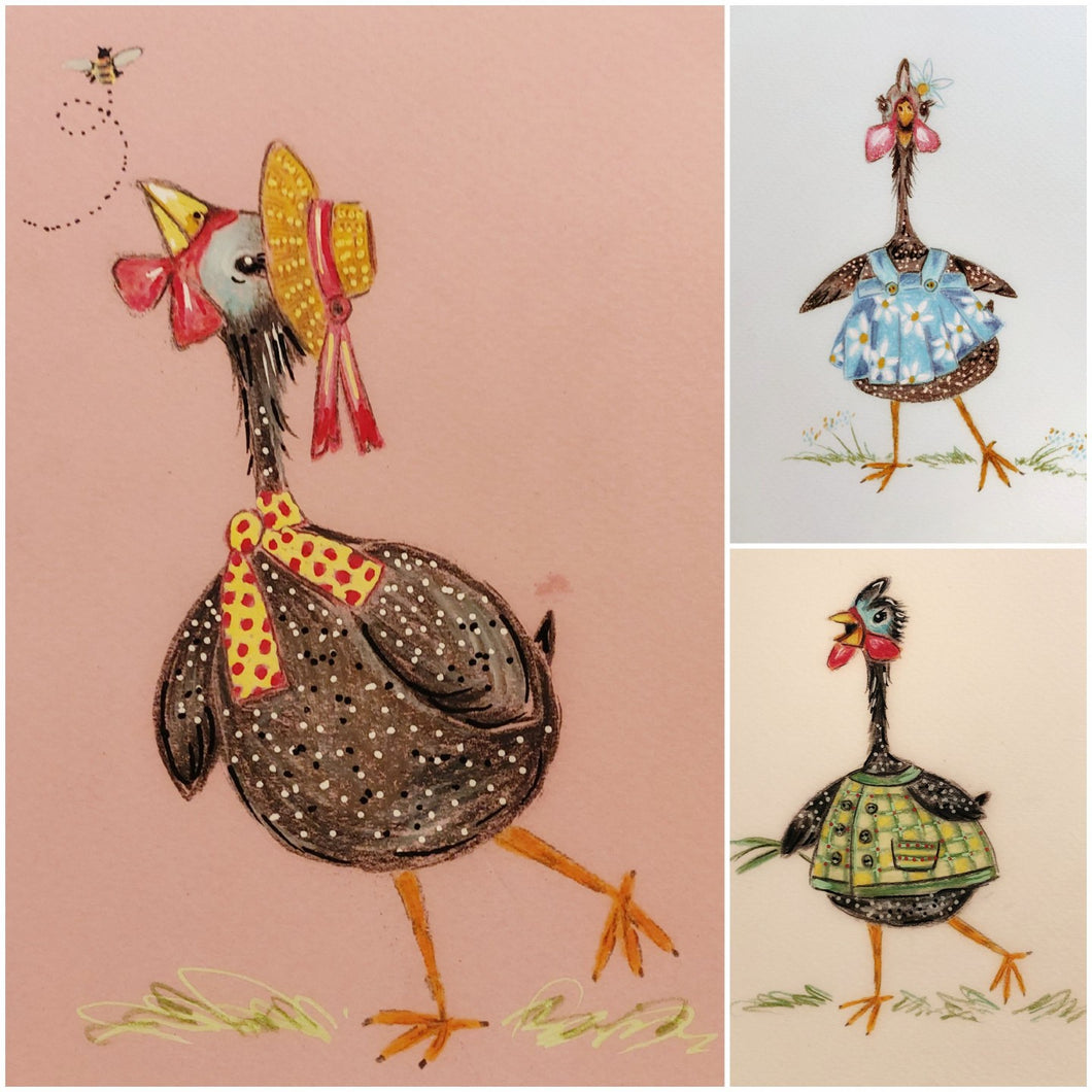 Guinea and Hen mugs