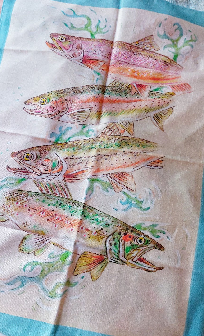 Salmon and Trout Tea-towel