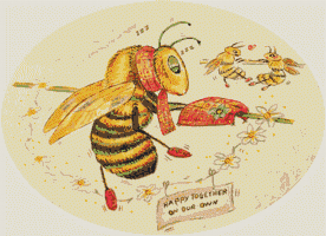 Busy Country Bee needlepoint